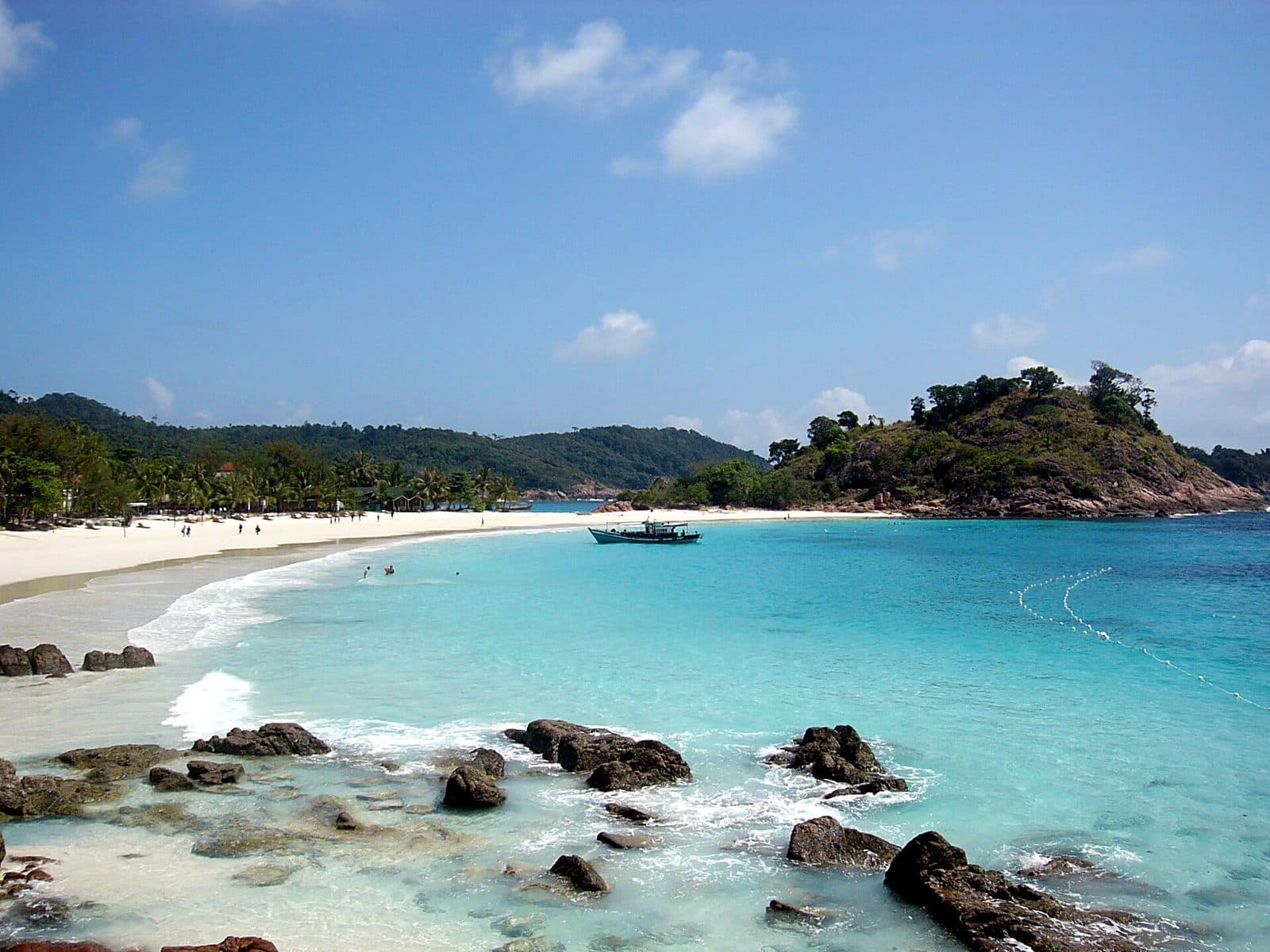 The bright white sand and turquoise shallows of Pasir Panjang (Long Beach), Pulau Redang